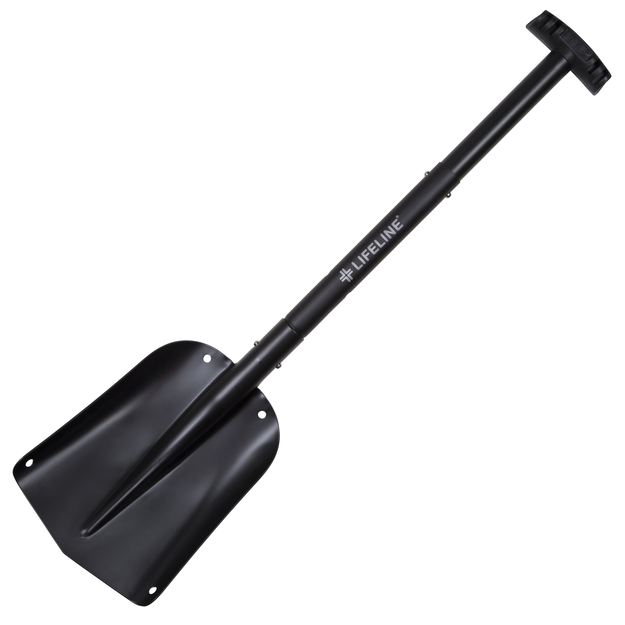 Lifeline Aluminum Utility Shovel - Matte Black, 8.5in. Width, Collapsible, Lightweight, Model# 4016